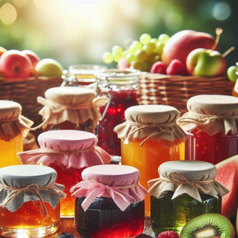 Marmeladen & Konfitüren eingekocht in Gläsern Vorratsküche Pur