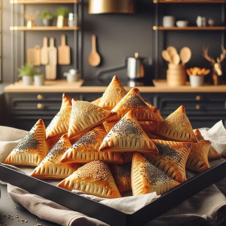 Mediterran gefüllte Blätterteigtaschen Fingerfood Party